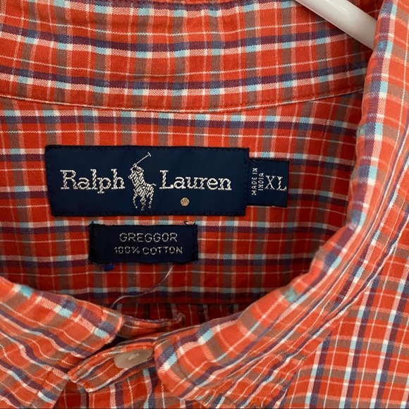 Ralph Lauren Greggor plaid Shirt 100% Cotton - Picture 4 of 6